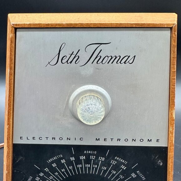 Vintage Metronome Seth Thomas Electronic Mid Century Music Timing Instrument - Picture 9 of 17